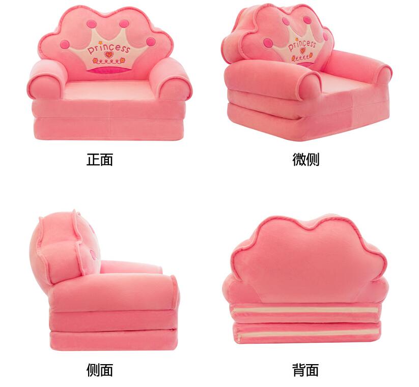 No.2615 Kids Sofs 2-in-1 Flip Open Couch/Sleeper Kids Mini Sofa Armchair Comfortable Washable and Foldable