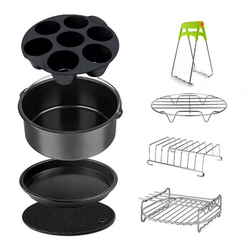 8 piece set 8in 20cm for 5.3 to 5.8QT air fryer accessories