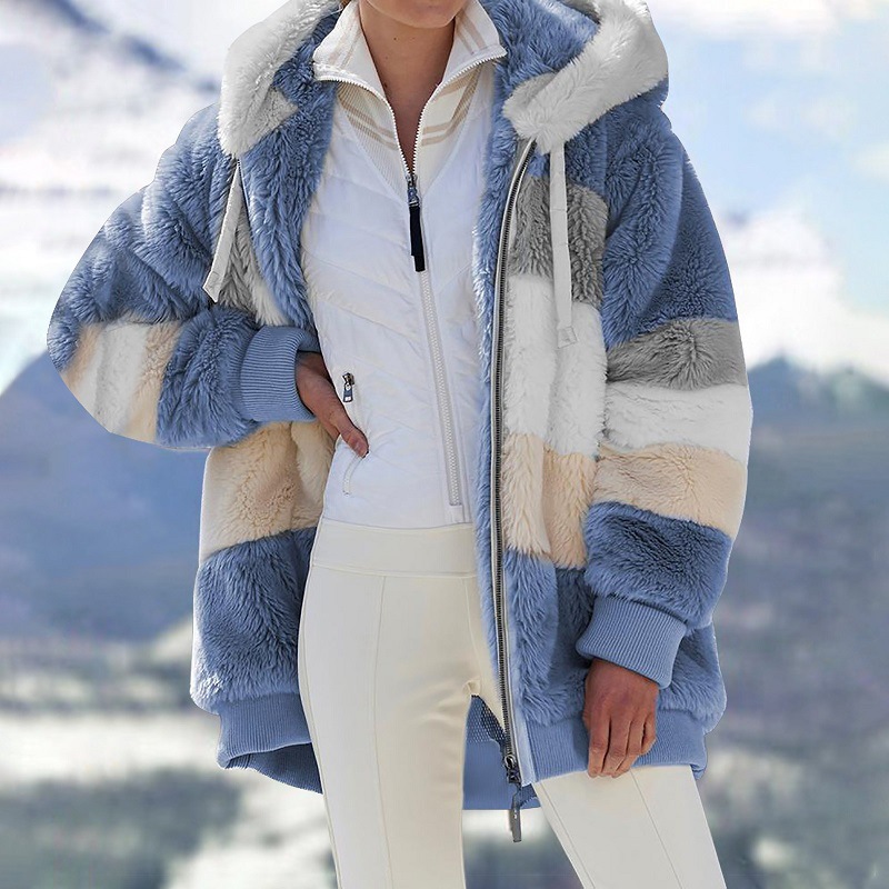 1/4 Fashionable winter women coats trench coats for ladies Faux Fur Plus Size Women's Coats Winter