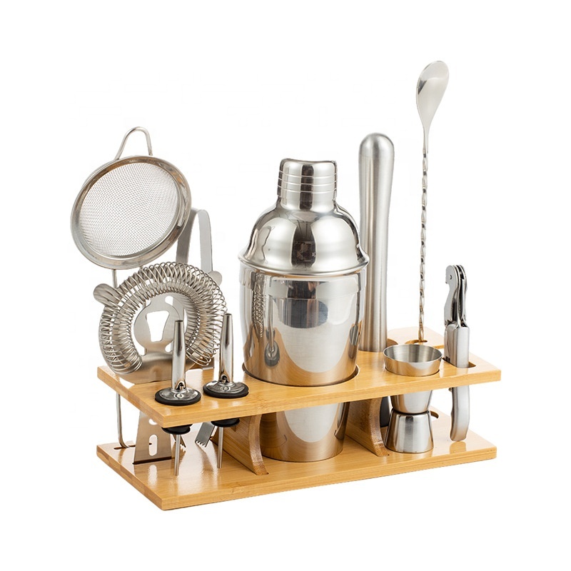 Amazon Hot Selling cocktail shaker set 10pcs Bartender kit Factory Direct Custom Logo bar set