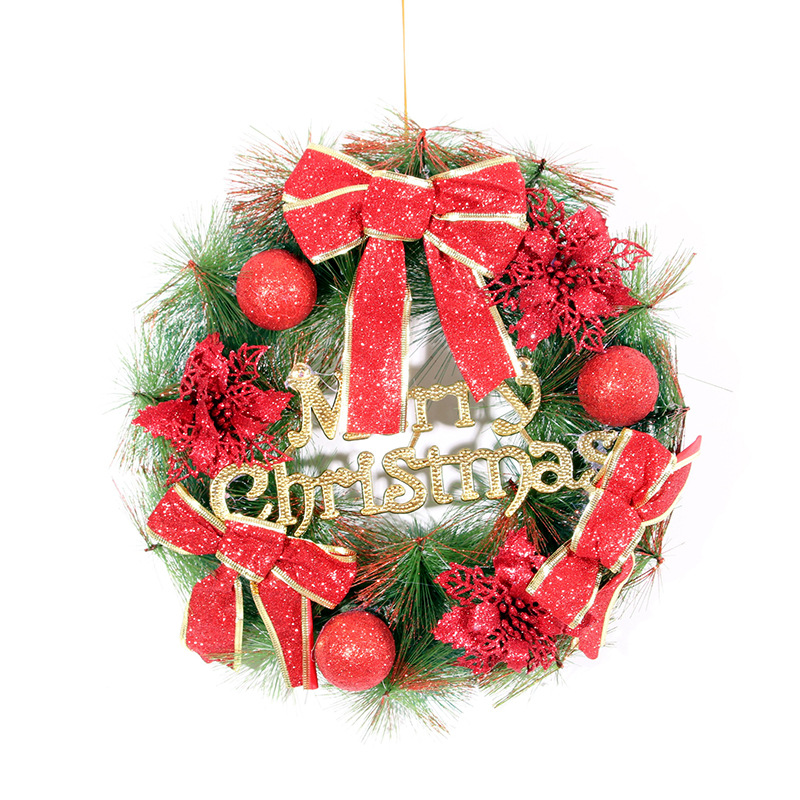 Christmas Accessories Tree Wreath Door Hanging Window Background Christmas Wreath