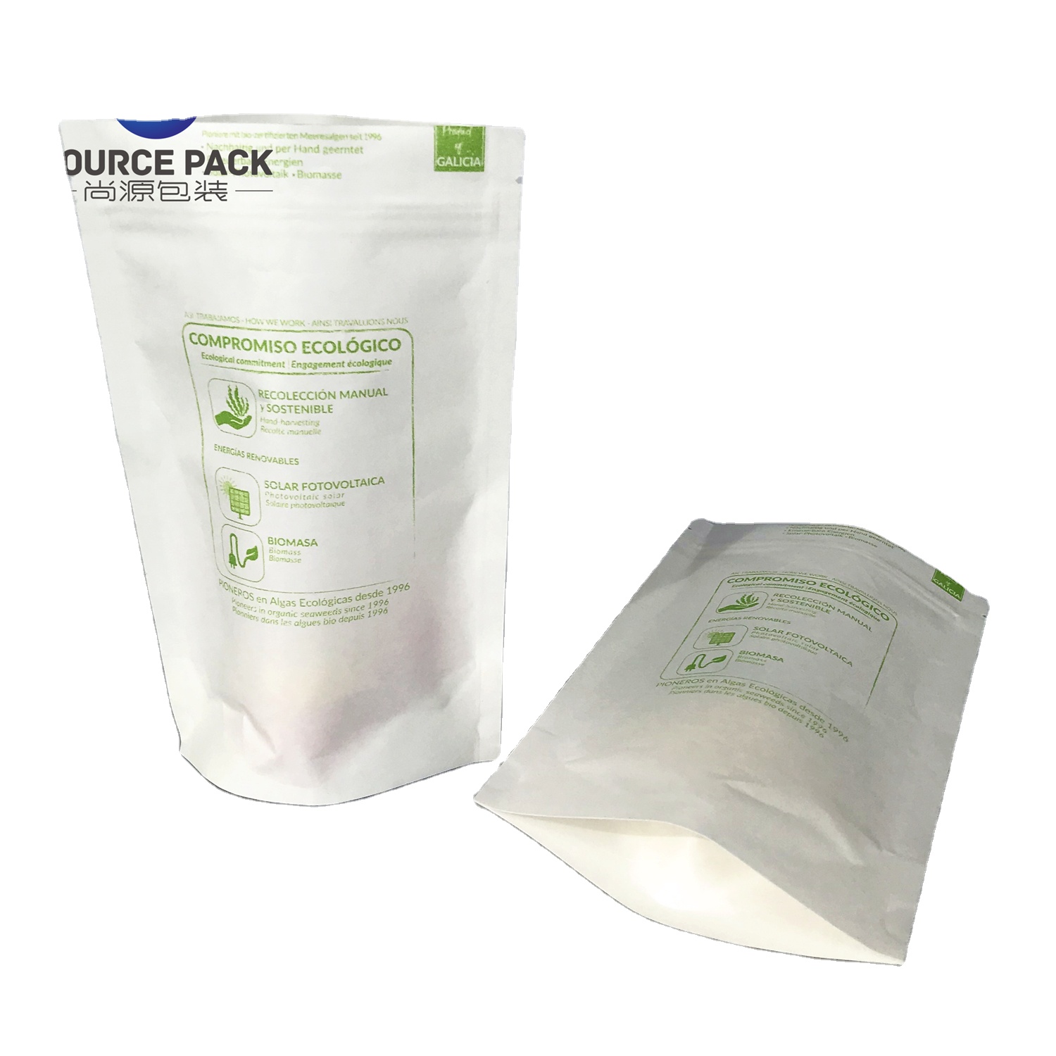 Corn starch Biodegradable Ziplock Bag Pla Plastic Doypack Bag for food