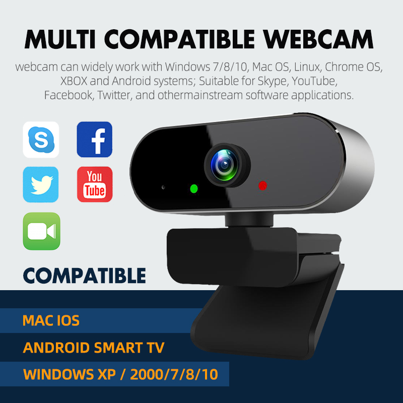 4K Full HD веб-камера Встроенный микрофон USB 2,0 ПК камера Веб-камера с USB автофокусом