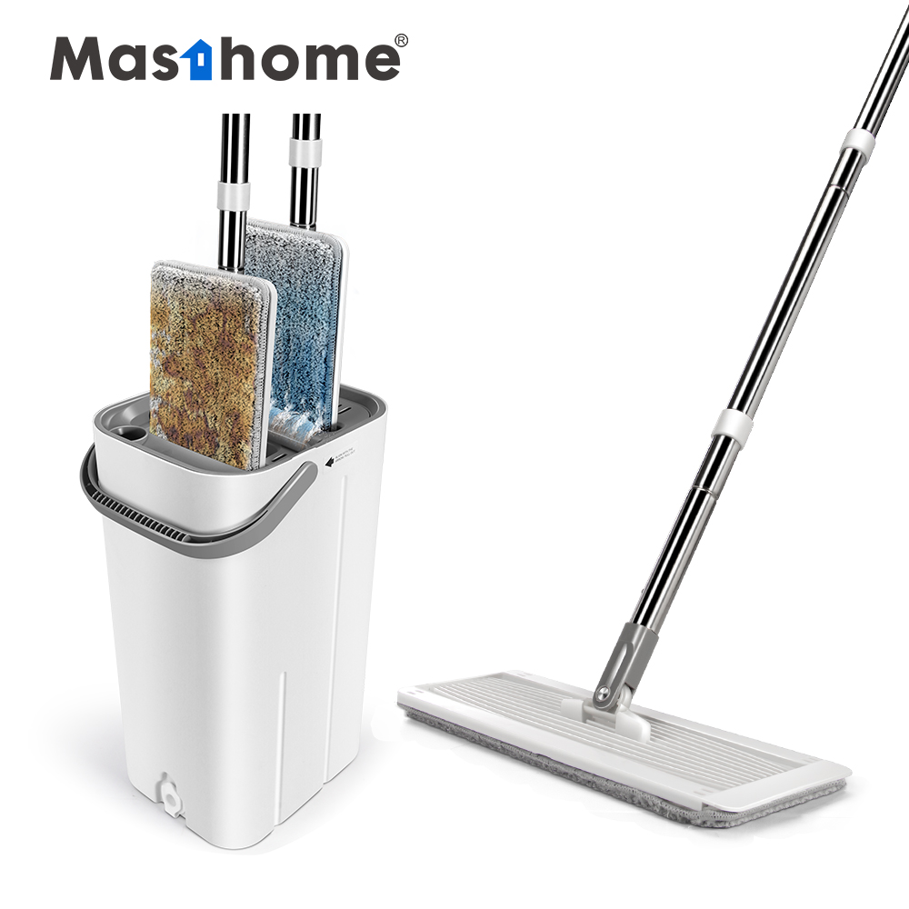 Masthome новый дизайн oem/odm плоская Швабра из микрофибры с ведром для домашних работ