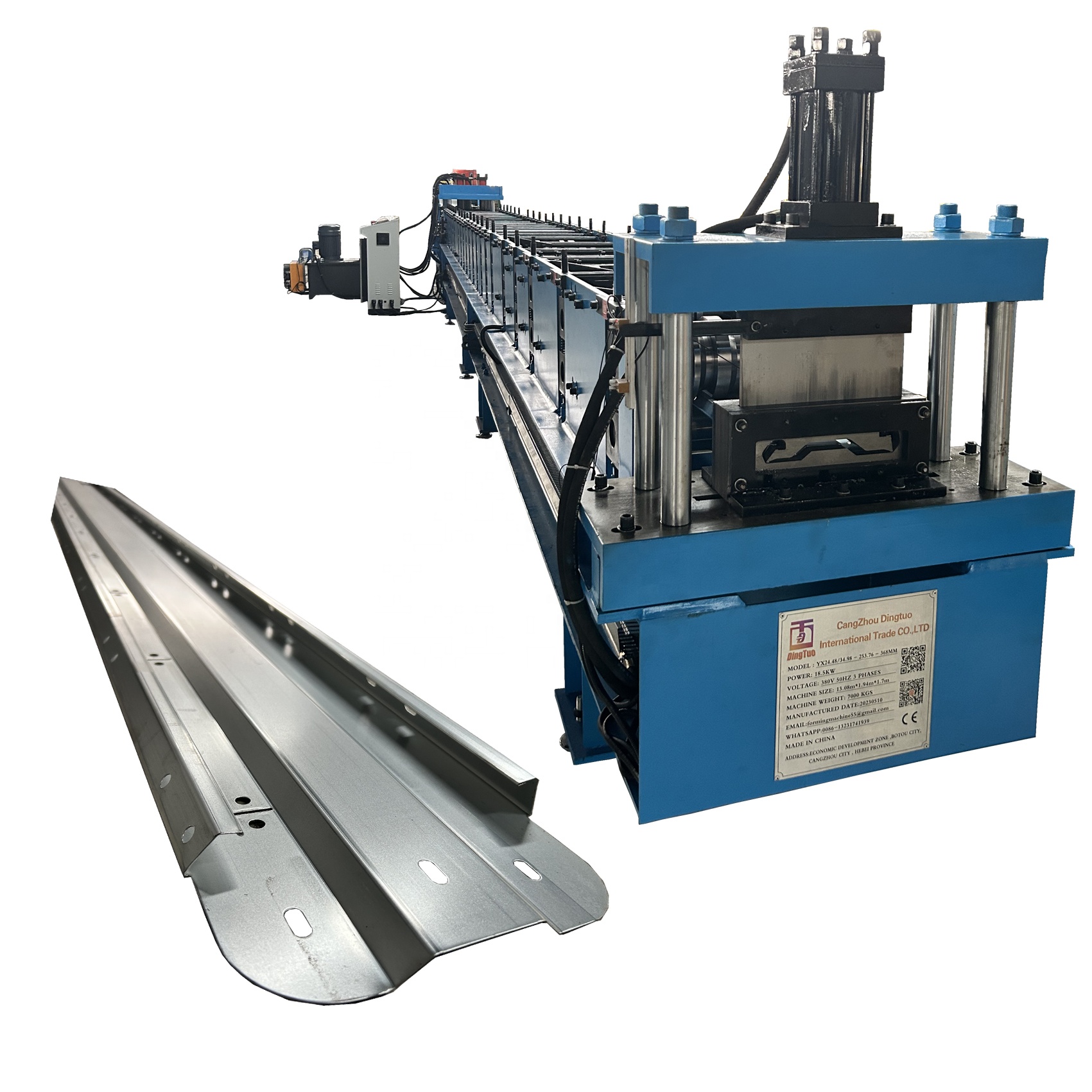 metal steel profile roll forming machine for silo granary ladder handrail production with perforation silo column machine