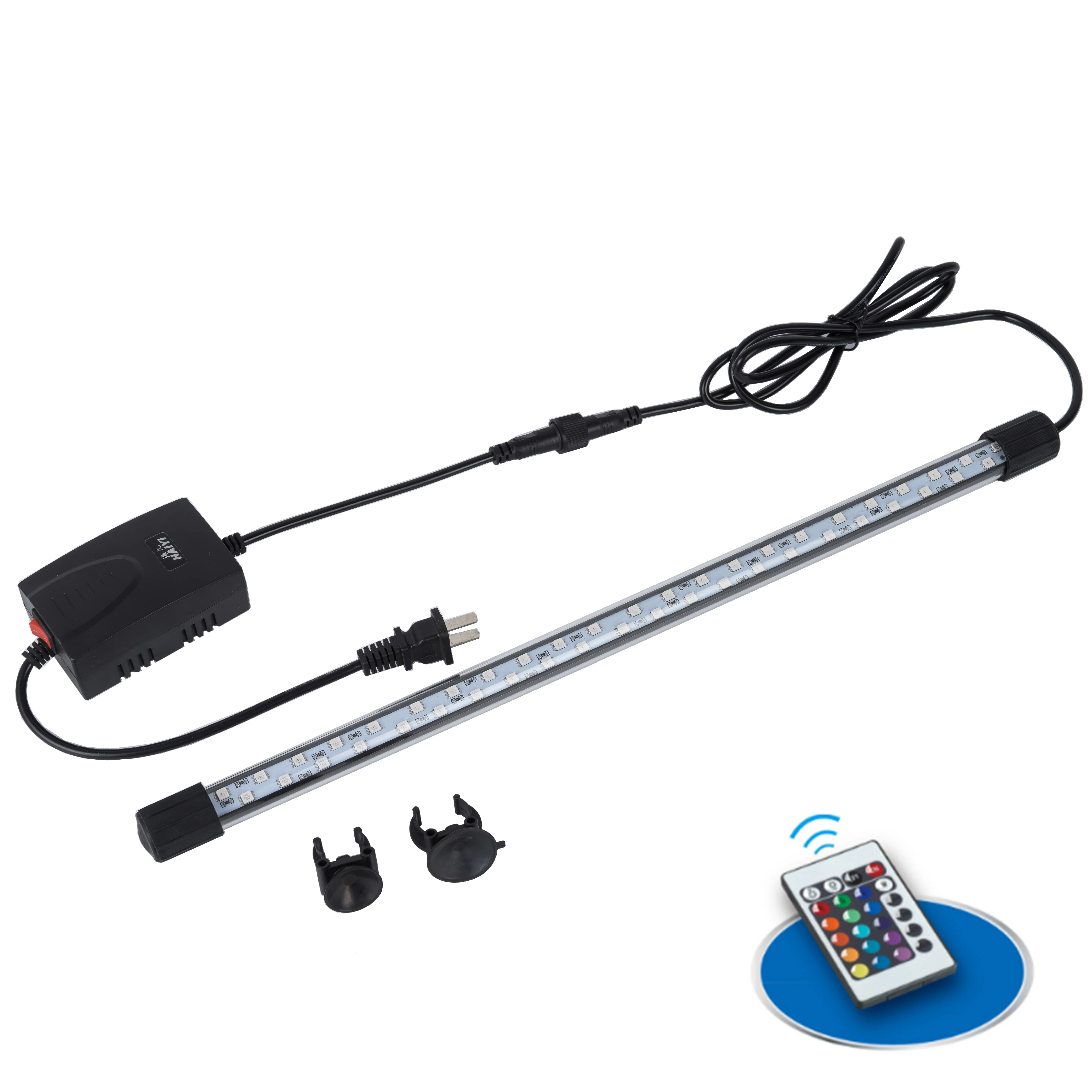 LED Aquarium Submersible Light IP68 RGB LED Lighting with remote contral For Fish Tank