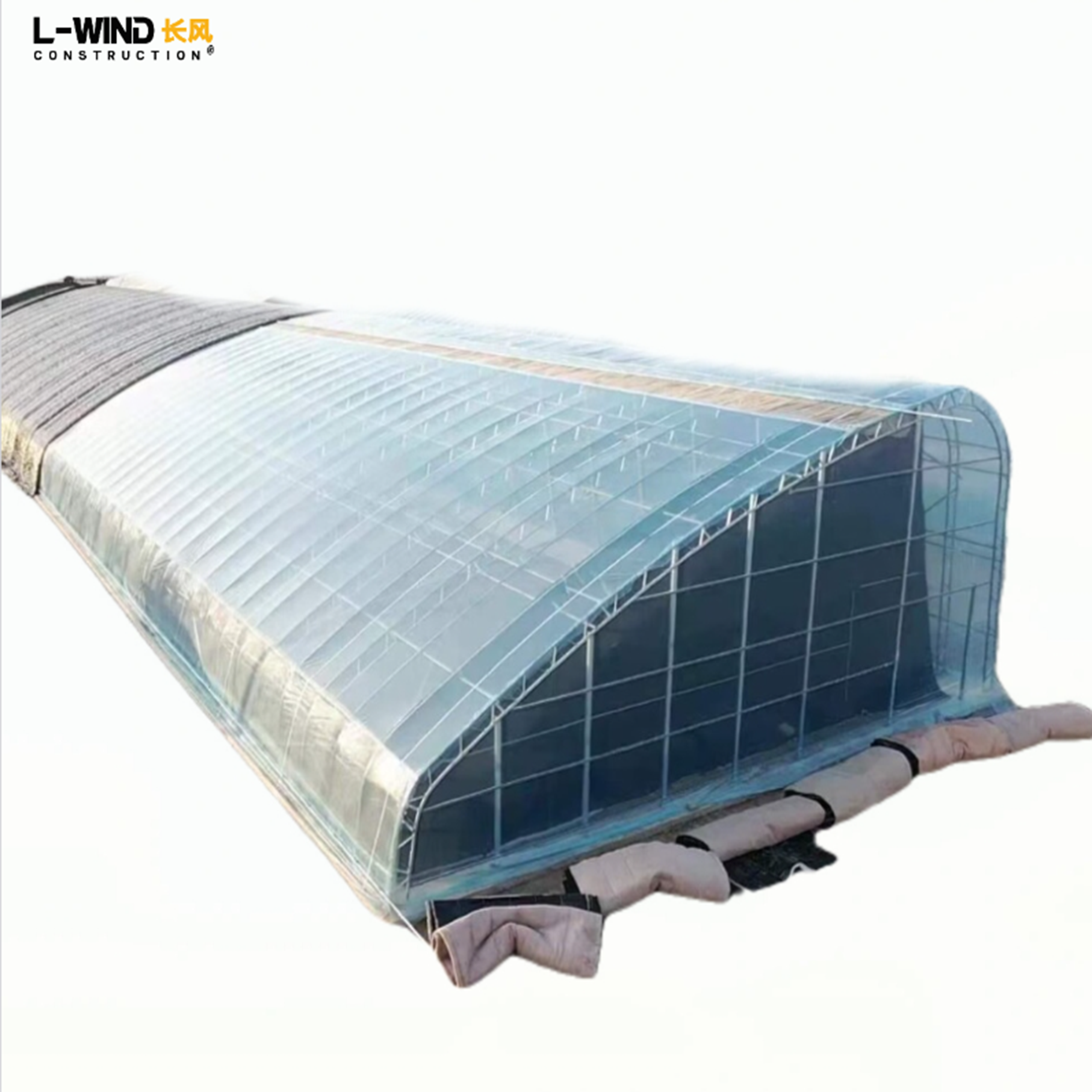 Passive Solar Greenhouse Tunnel Greenhouses Plastic Film Single Span Green House