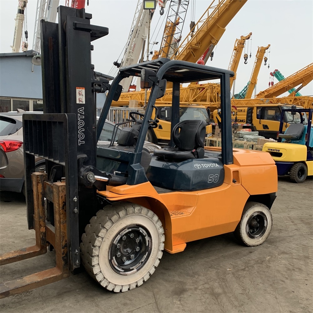 Двухдуплексный дизельный вилочный погрузчик FD50 5000 кг для TOYOTA, б/у, 7FD50, 5 тонн, низкая цена