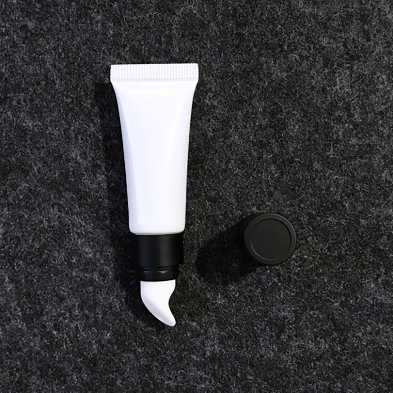 Provide free samples cream tube empty 10ml 15ml 20ml cosmetic tube ceramic massage head lip gloss tubes with black lid