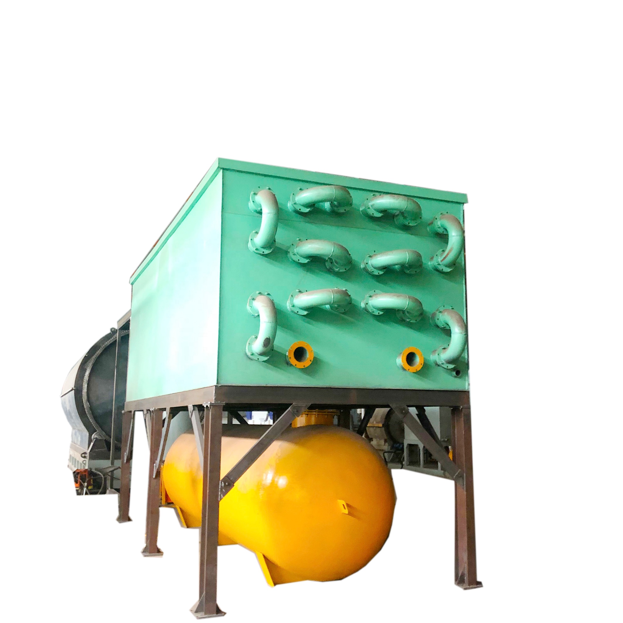 Treatment of waste tires in diesel pyrolysis production line