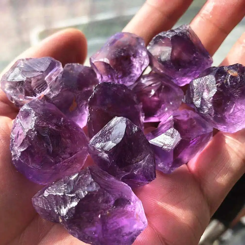 wholesale high quality clear rough amethyst gemstones for jewelry making
