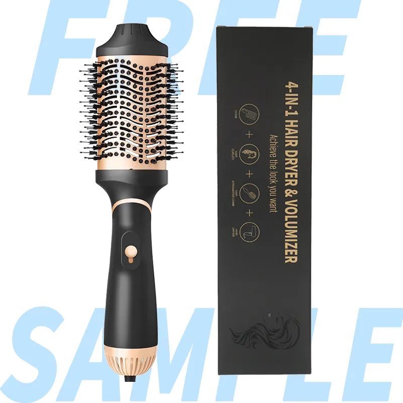 AIWO Negative Ion Hot Air Comb Electrics Multi-function Hot Air Comb Hair Brush Cepillo De Aire Caliente 4 En 1