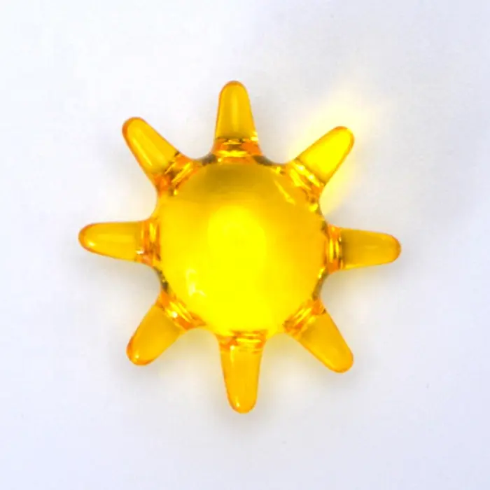Yellow sun flower shaped make color bath oil bead