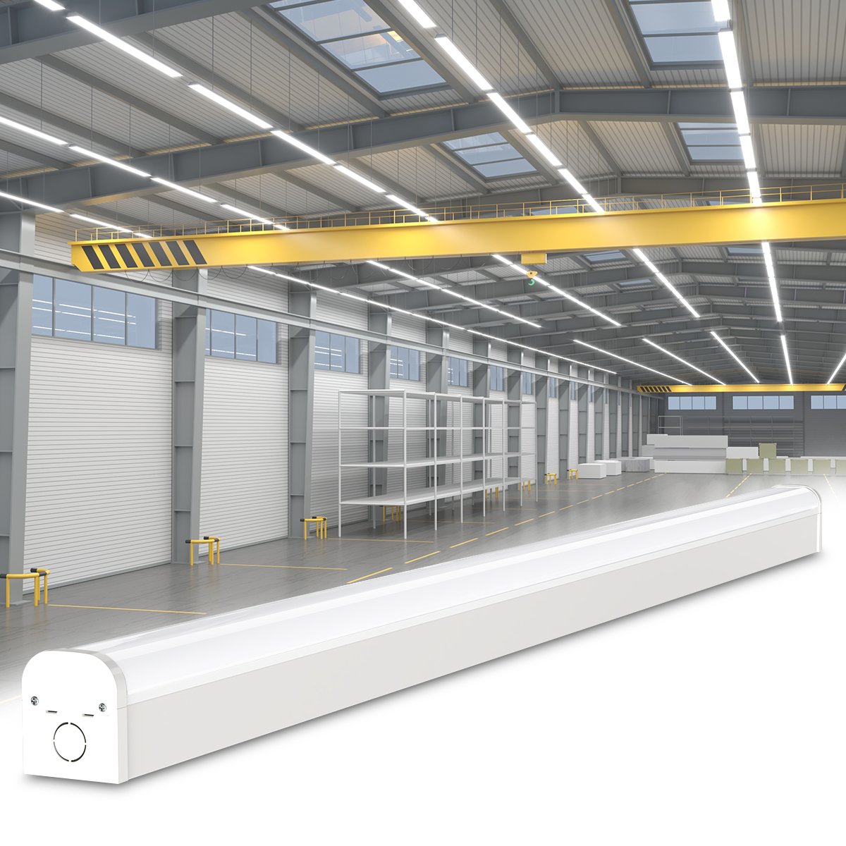Free Sample ETL DLC Listed Hanging Lamp Tube Ceiling Mounted PC Housings 4ft 8ft Dimmable Triproof Led Linear Batten Light