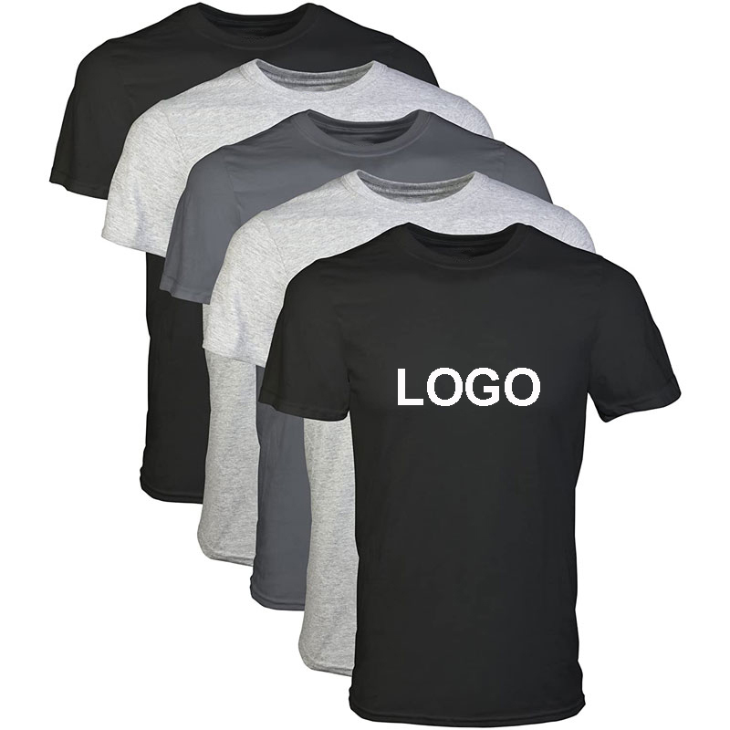 Custom Logo Sustainable Bamboo Cotton Hemp Crew Plain Plus Size Men's T-Shirts