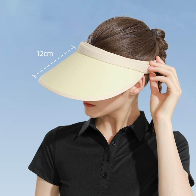 New Summer Sunscreen Empty Top Hat Large Brim Women Golf Hat Sports Breathable Sun Shade Hat