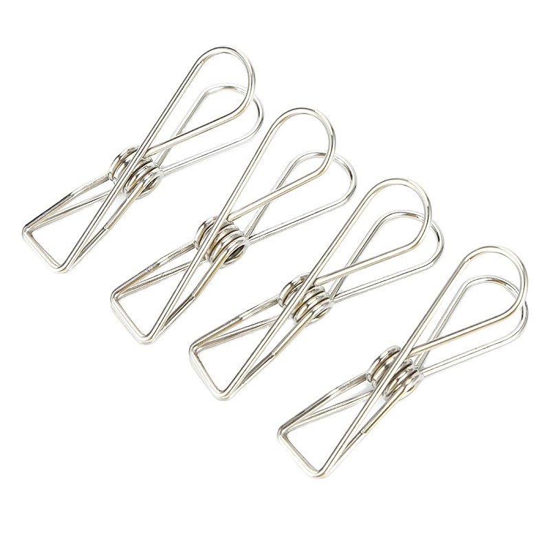 Binder Clips Stainless Steel Paper Clamps for Office Document Clamp File Clips