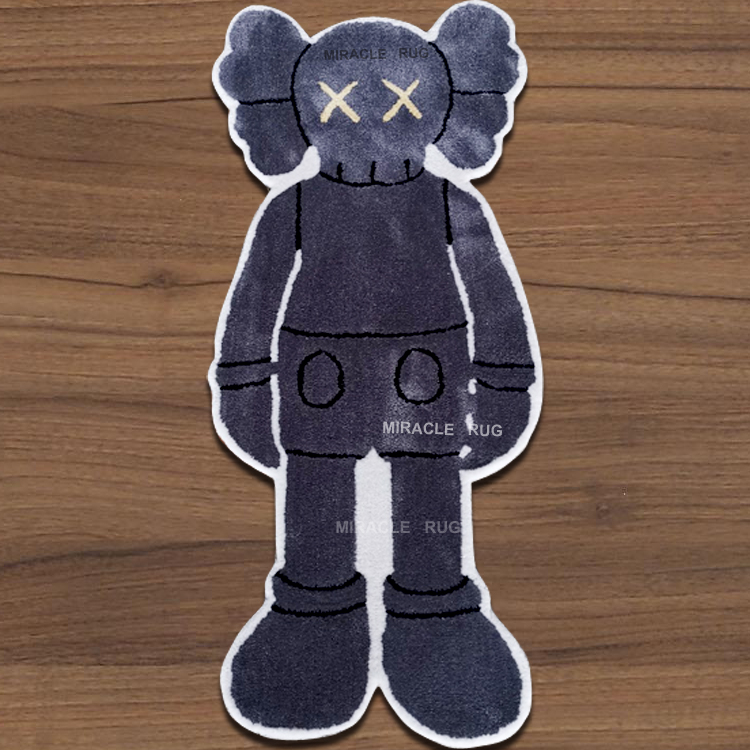 Персонализированный мультяшный дизайнерский 3D-коврик в форме аниме Kaws, напольный коврик ручной работы, коврики, ковер