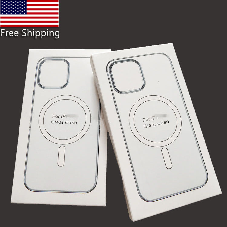Склад в США Бесплатная доставка для Iphone 14 Pro Max Mag безопасный магнитное кольцо чехол для мобильного телефона, прозрачный силиконовый magsafing Беспроводное зарядное устройство