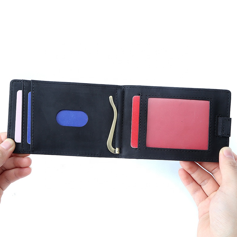 С отделением для карт из натуральной кожи с функцией блокировки RFID металла 6 слотов нержавеющая сталь алюминиевый держатель для кредитных карт чехол-бумажник чехол бумажники для мужчин
