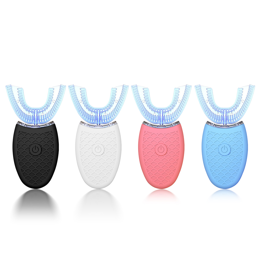 Wireless Electric Automatic Ultrasonic Tooth brush 360 Degrees Sonic Silicone U-shaped USB Rechargeable Toothbrush