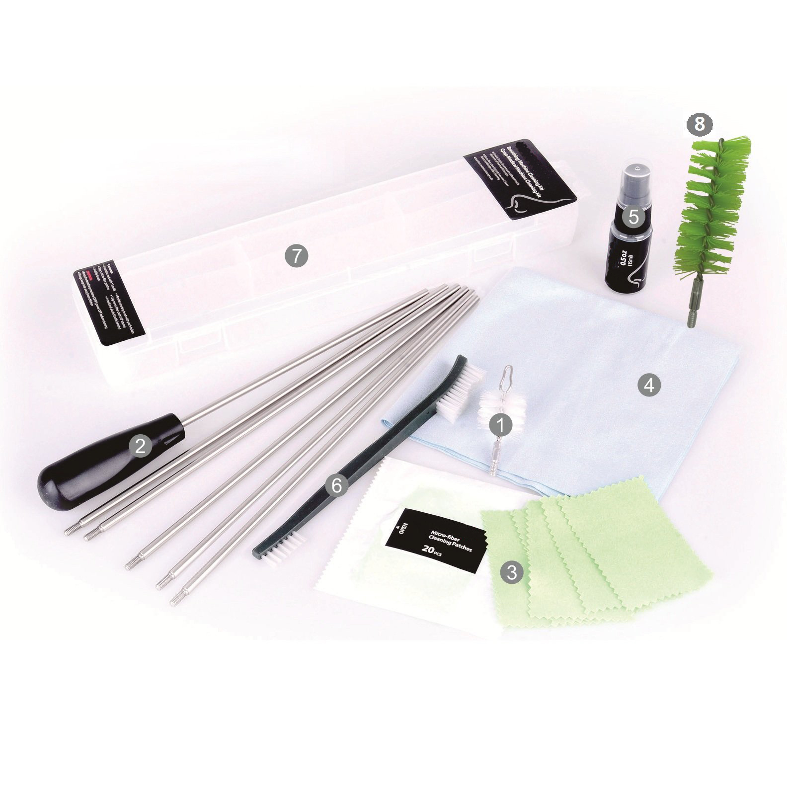 CPAP cleaning kit for hose and main body of the breath aid / sleep Apnea machine cleaner