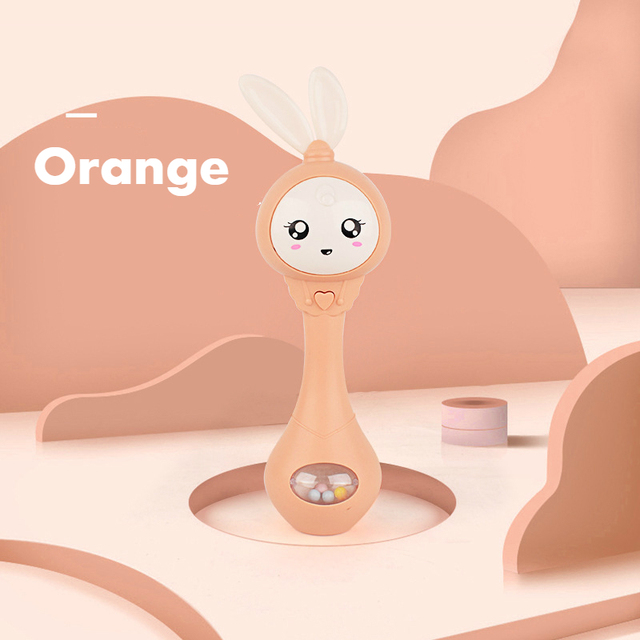 Lovely Smart Bunny Music Toy Baby Rattle Gift Toys for Kids Rabbit Hand Bells Mobile Infant Pacifier Bebe Hochet Cadeau Jouets