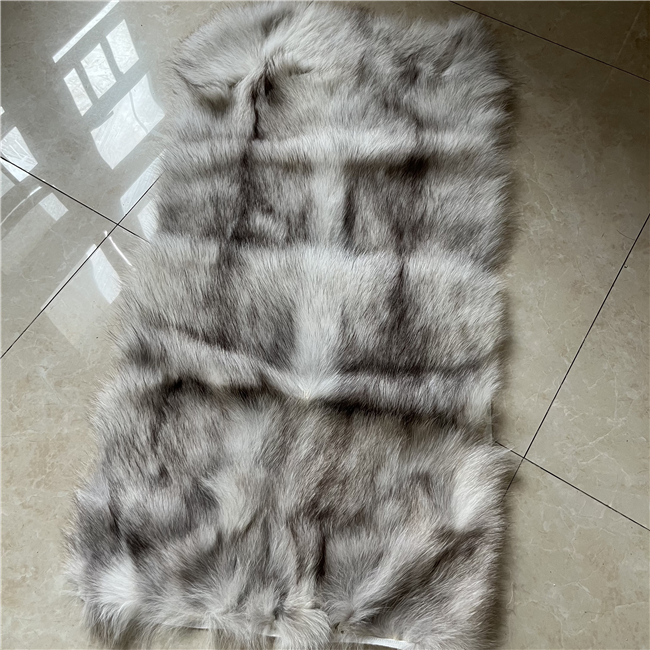 Natural Animal Fur Soft White Fox Blue