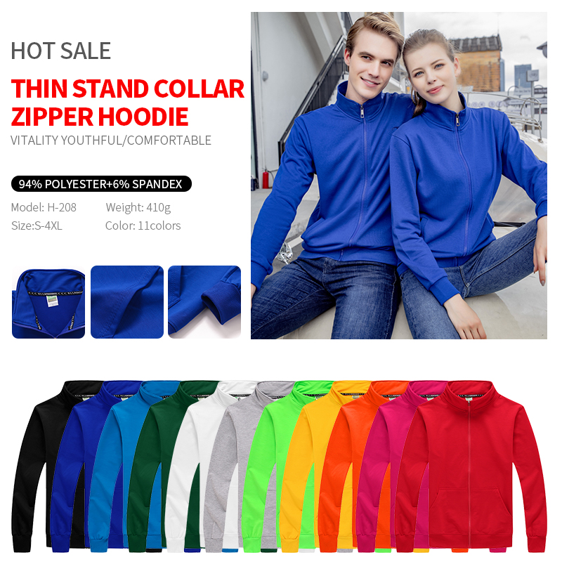 Factory Custom Men's Sweater High Quality Full Zipper Hoodies Sweatshirts Wholesale 100% Cotton Printing Embroidery Logo Hoodie