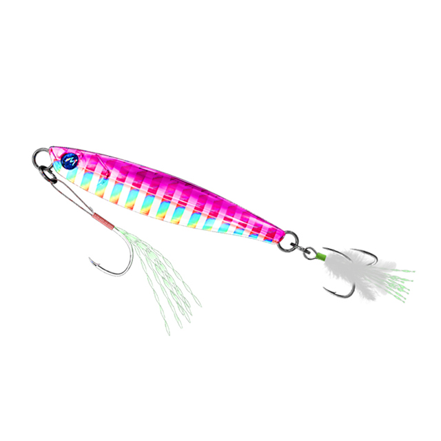 free sample metal lures fishing tackles super tackle lures feather hook 17g