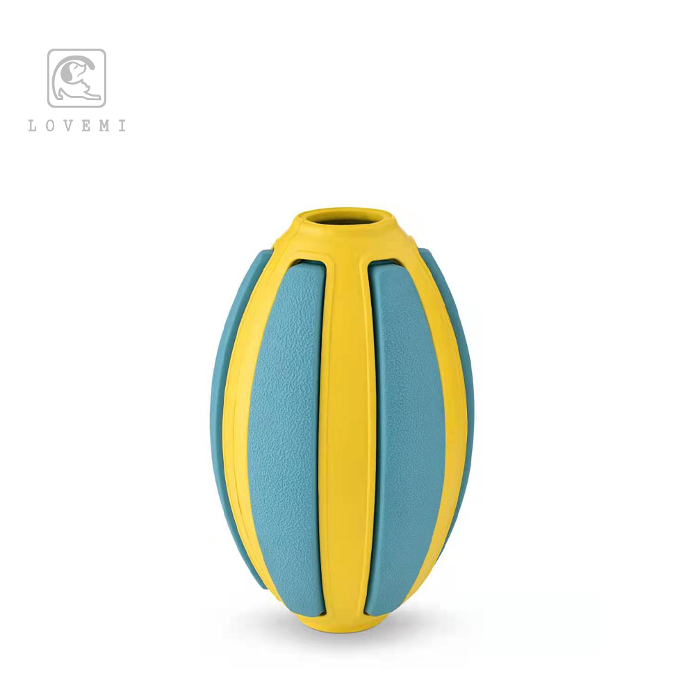 Hot Selling New Pet Toy Ball-resistant Natural Milk Flavor Rugby Ball Dog Toy Dog Teeth Molar Rubber oral Ball