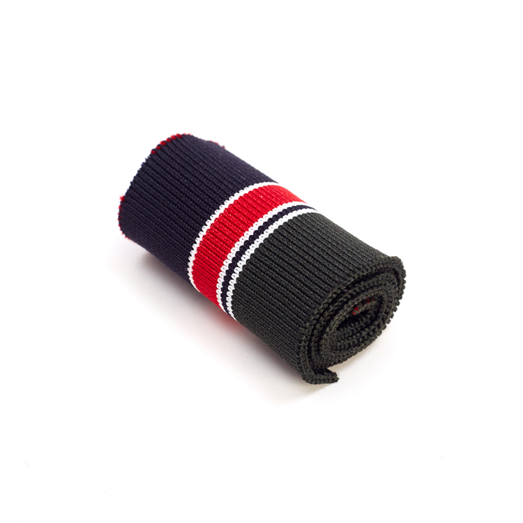 Custom Plain Rib Polyester Flat Knitting Solid Color Cuff And Collar For Polo T Shirt Full Collar