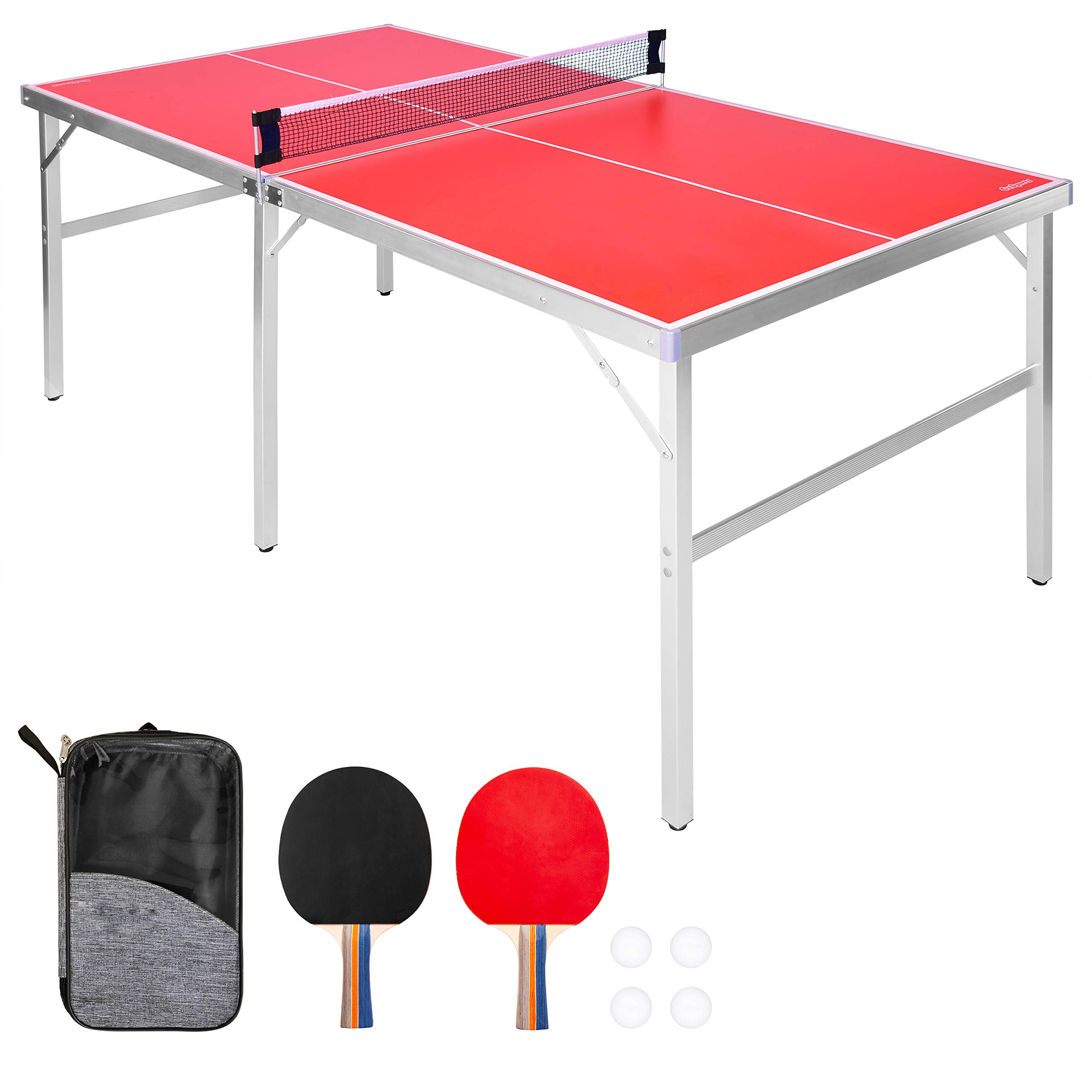 Portable Tennis Table Folding pingpong Table Game Set with Net Table Tennis Paddles and Ping Pong Balls