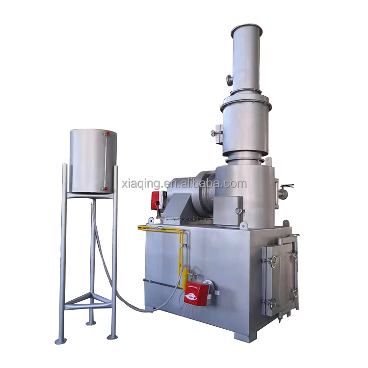 Plastic rubber clothes burning incinerator