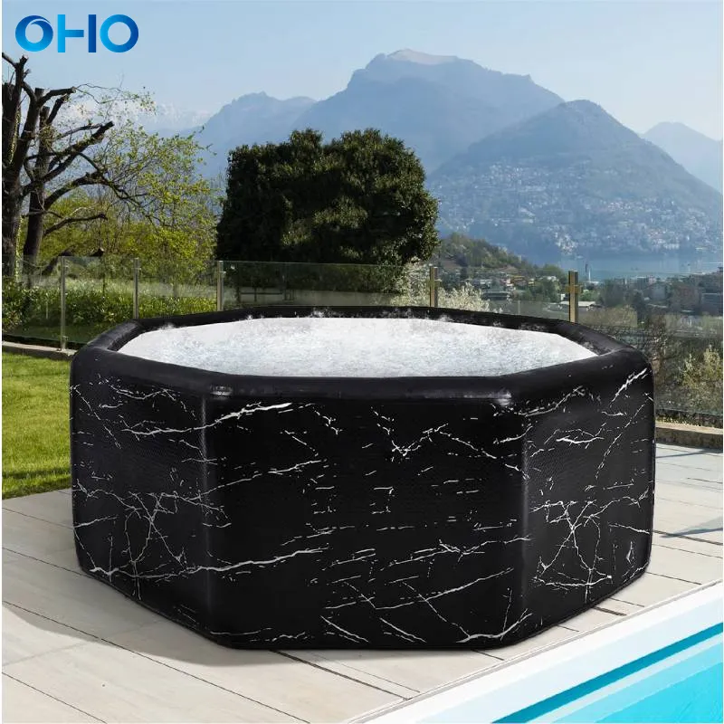 OHO 2022 New Design Inflatable Portable Bathtub hot tube outdoor for Adult Home Use Foldable Freestanding Spa Hot Tub