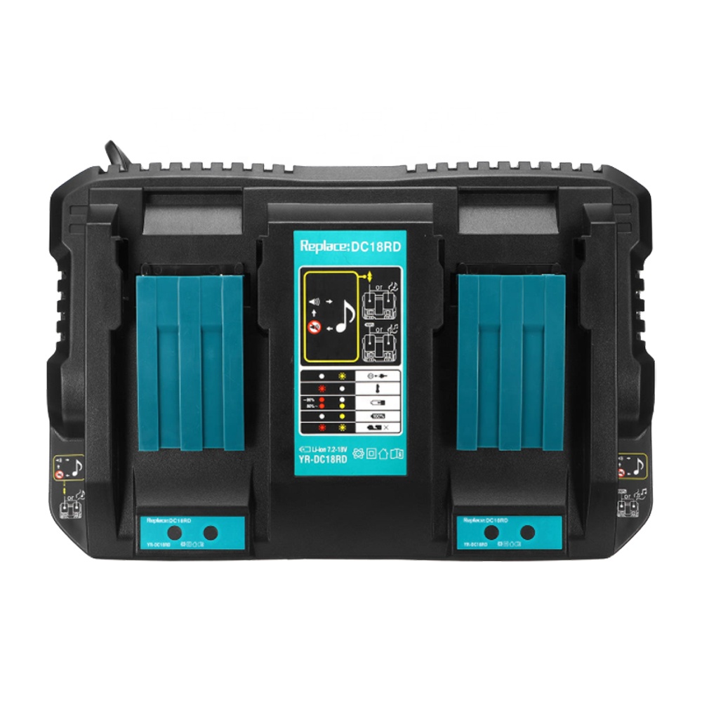 Сменное зарядное устройство Makita DC18RD, 14,4 В, 18 в, двойное зарядное устройство, электроинструмент, литий-ионная батарея, Ripid зарядное устройство для аккумулятора Makita 18 в, DC18RD