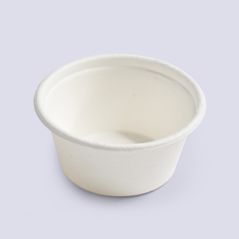 Top Seller biodegradable disposable takeaway sugarcane pulp sauce cup soup cups and lid
