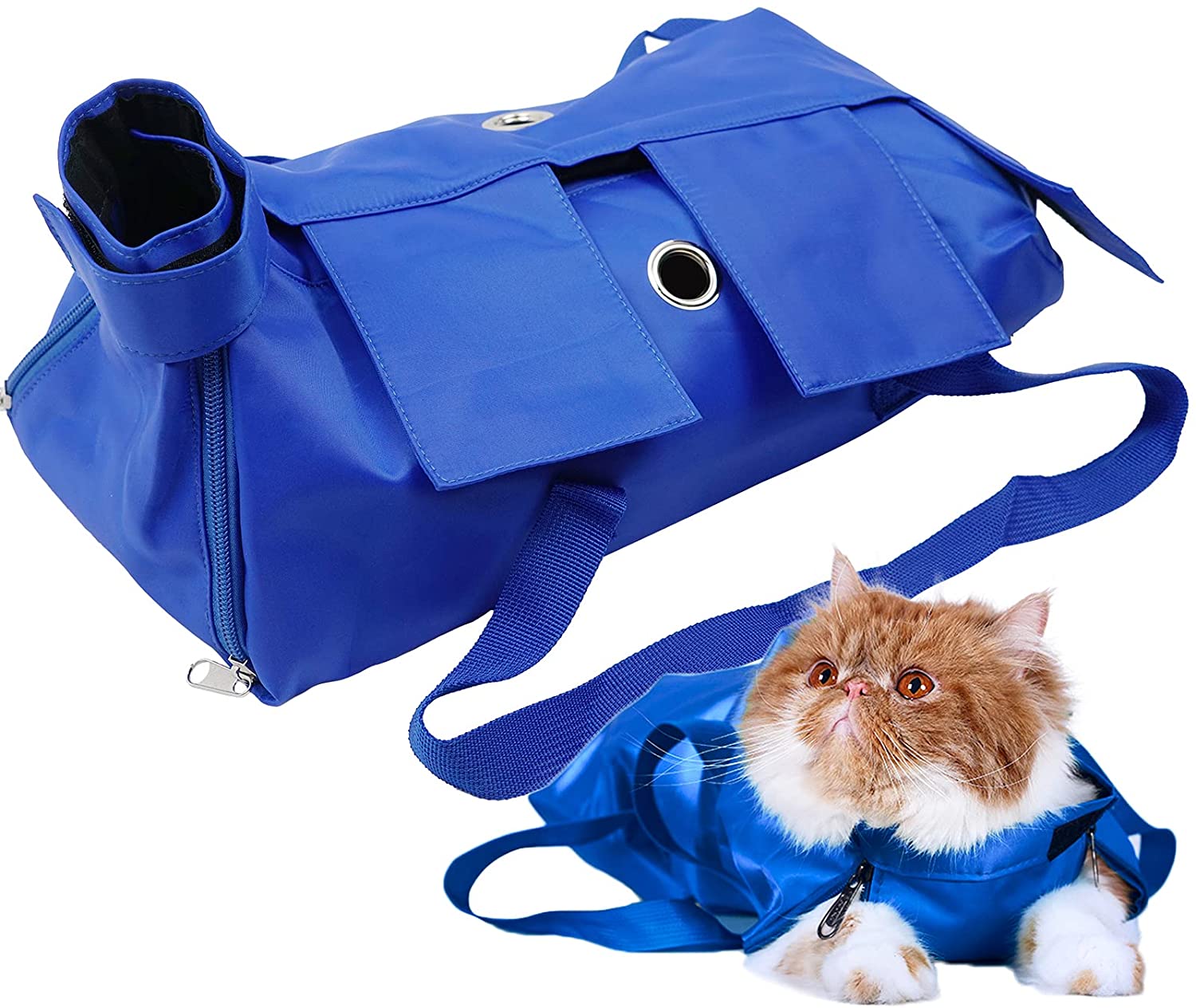 Cat Claw Care Nail Trimming Anti-Scratching Grooming Carrier Pet Restraint Bag for Cats Medical Examination