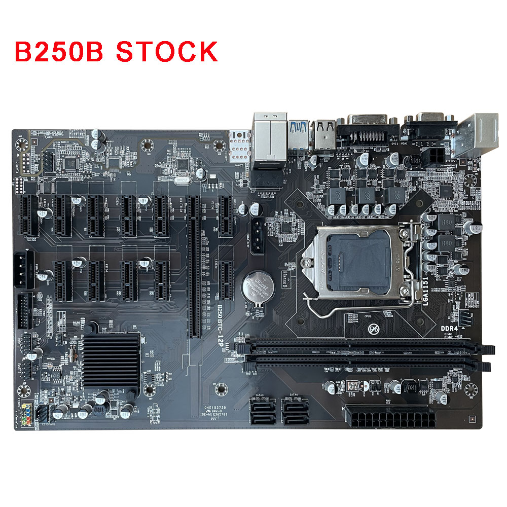 B250 Mining Expert Motherboard 12 GPU Mining Motherboard BTC B250B V1.0 12P 1X