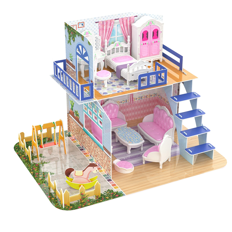 Самодельная сборка, 3D симуляция, ролевая мебель, дом, кукла, игрушка для детей
