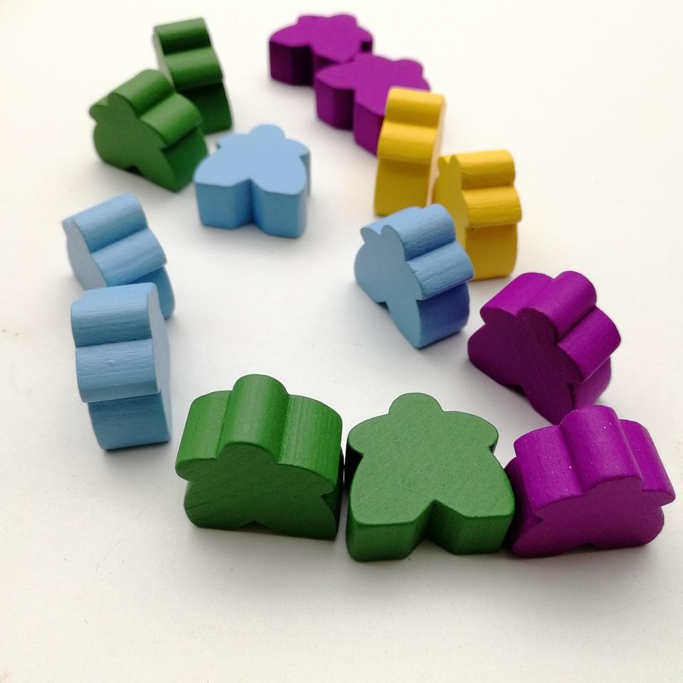 Китайские поставщики, высокое качество, настольная игра Meeple Wood Meeple Wooden Meeple Custom