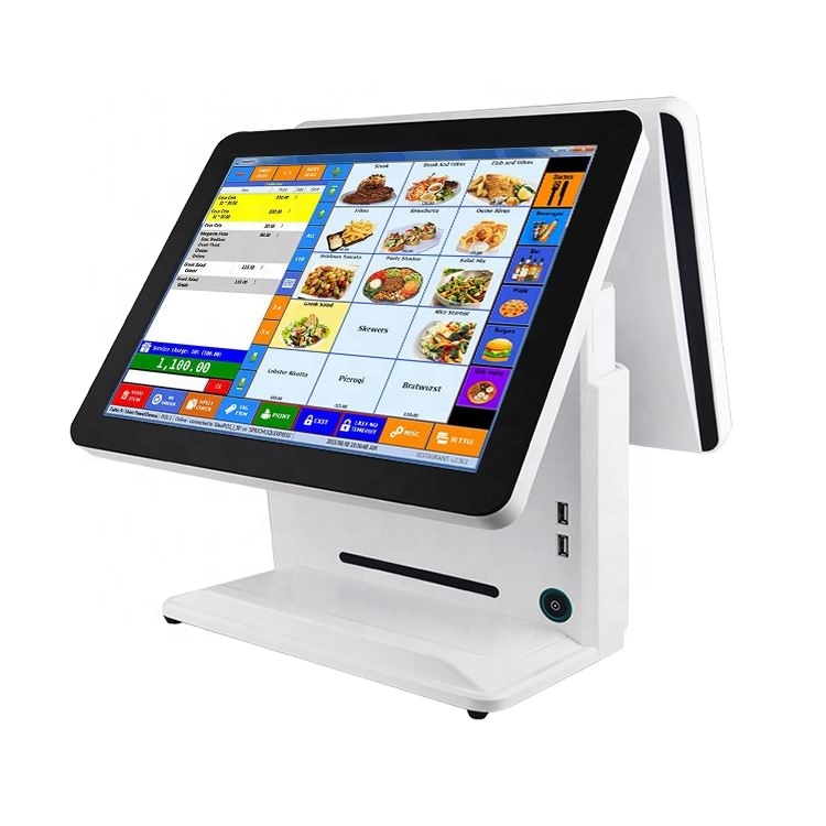 Desktops all in one pos system CPU J1900 i3 i5 i7/RAM 2G 4G 8G 16G/SSD 32G 64G 128G 256G double screen retail cash register