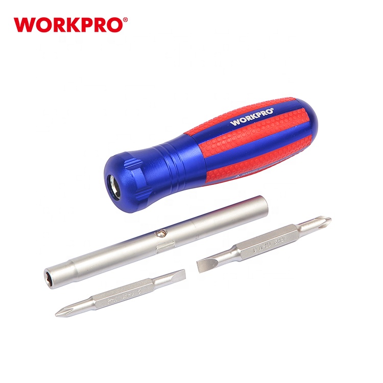 Отвертка WORKPRO 6 в 1 с алюминиевой ручкой