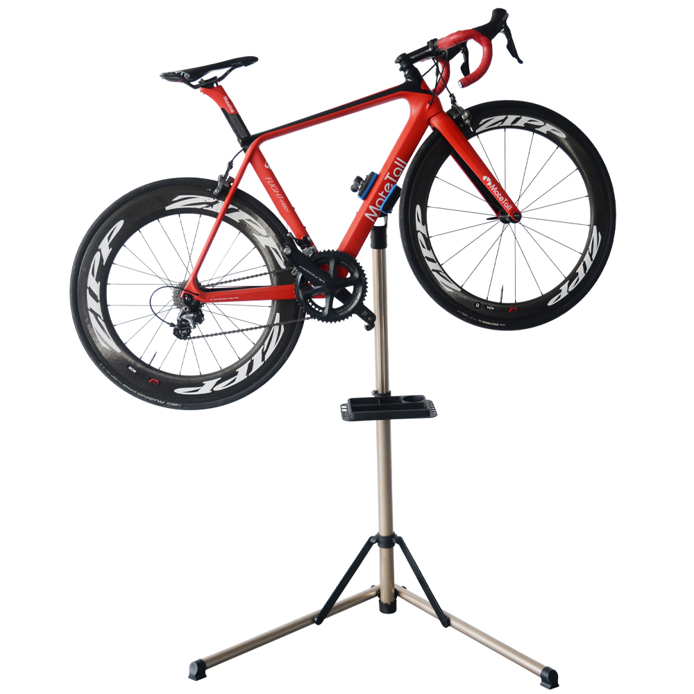 Adjustable Fold Bicycle Repair Rack Holder Storage Aluminum Bike Work Stand Professional Bike Cycle Repair Stand Tools