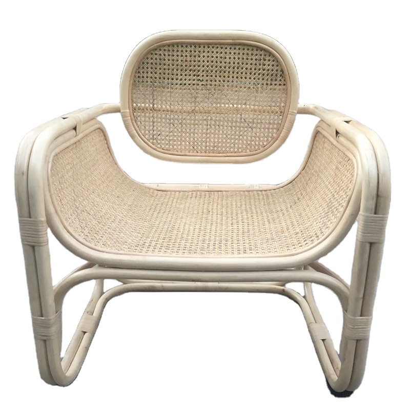 Modern natural rattan handmade simple indoor lounge chair