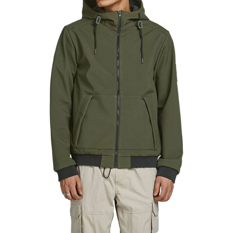 Custom winter army hooded transitional jacket tactical soft shell hood jacket for men