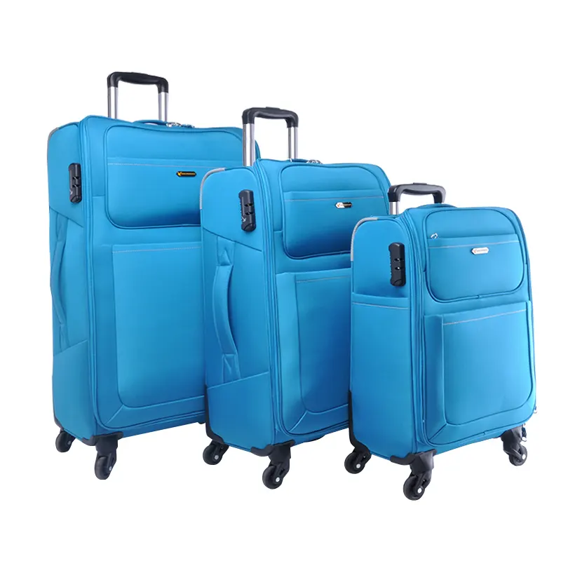 Kongzhongniao 20 inch 24 inch 28 inch three pieces luggage set anti-theft special blue luggage nylon business carry-on luggage