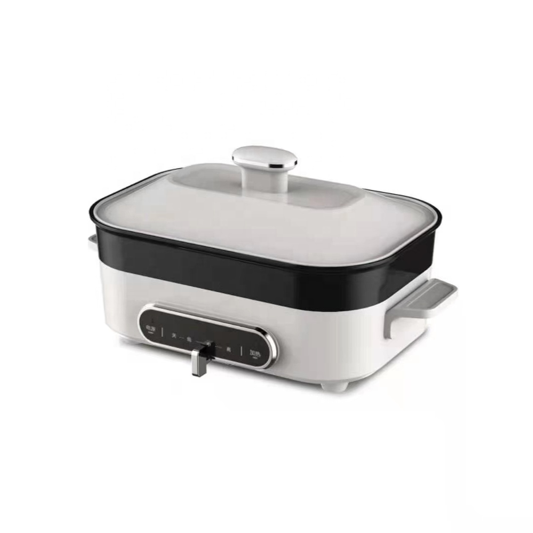 1500W Hot Pot Steamer 2 In 1 Multifunction Electric Cooker For Cooking