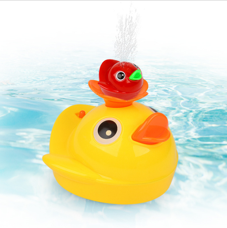 Игрушка для купания в воде с распылителем маленькая Желтая утка с 4 распылителями воды симпатичная мини-утка игрушка для ванны для детей Подарки для мальчиков и девочек