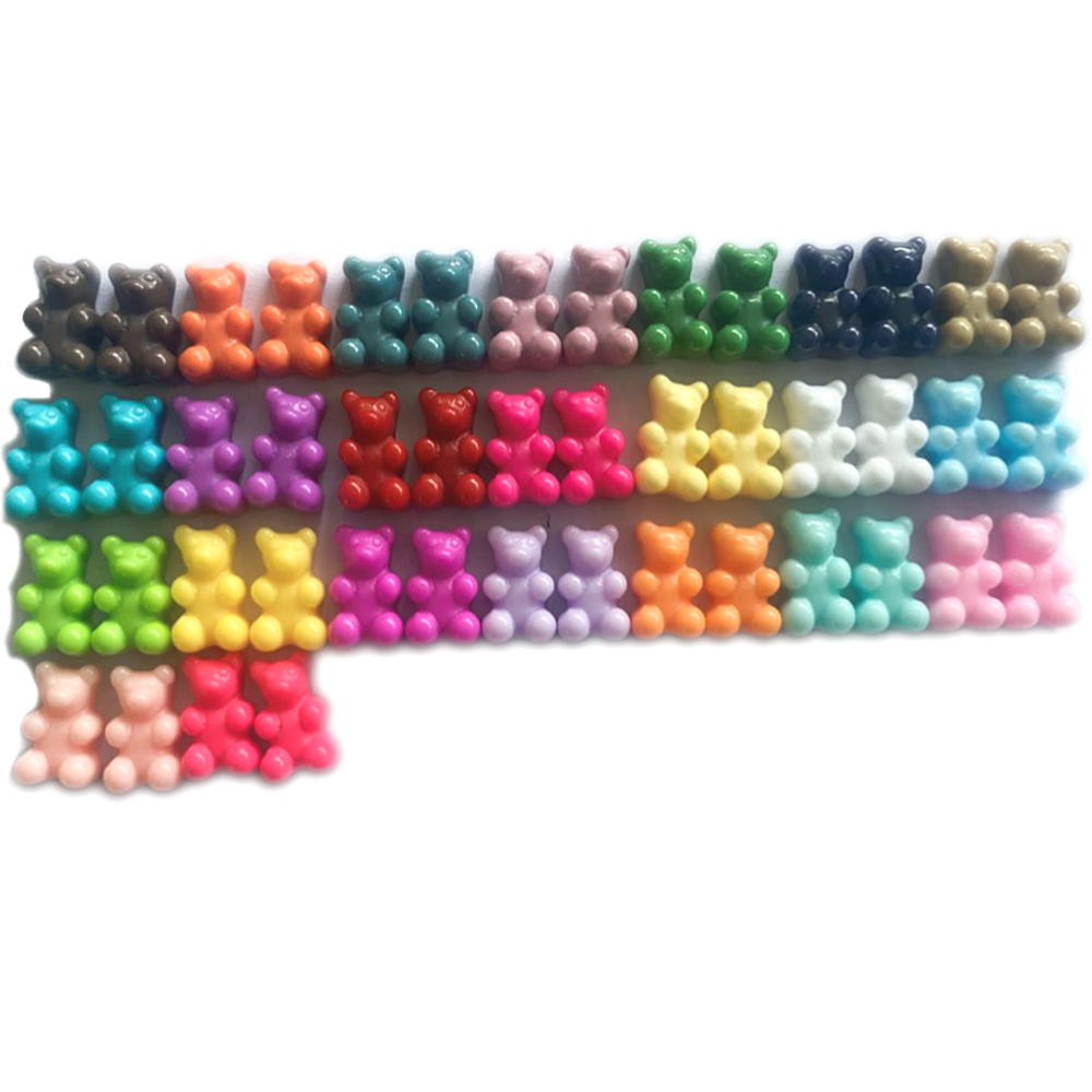 Kawaii Resin Animal Gummy Bear Cabochon Flat Back Factory Supplies Necklace Pendants & Charms